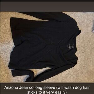 Arizona Jean Company Black Long Sleeve Crop Top